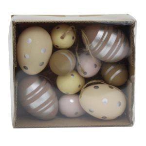 Ägg påskmix beige 4-6 cm 10 st Festive