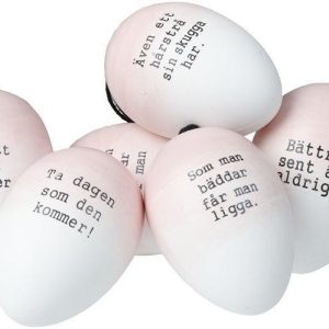 Påskägg – Ordspråksägg 6-pack Rosa Cult Design