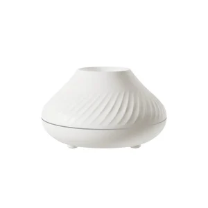 Aromadiffusor & Luftfuktare med Flammande Ljus – Eldflamma (Vit)