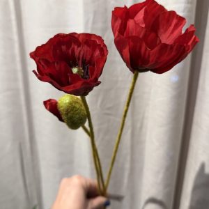 Vallmo röd 75 cm