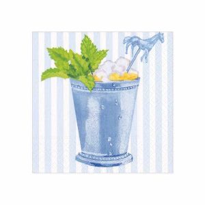 Cocktailservett 25×25 cm – Blue Mint Julep – Caspari