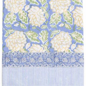 Bordsduk Dahlia Blue & Yellow 170×270 cm – Chamois